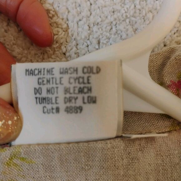 Match Vintage Maxi Dress Linen Blend Little House On The Prairie Cottage Sz 6 - Picture 8 of 8